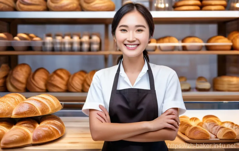 제과제빵 자격증 시험 일정 확인법 - An experienced female Chinese pastry chef in her early 40s, dressed in a traditional yet modern ligh...