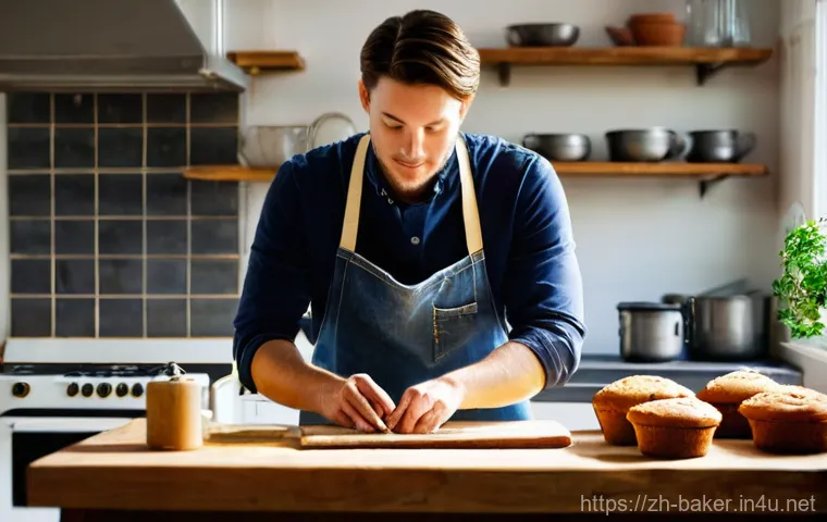 제과제빵 시험 중 실수 피하는 법 - **Prompt 1: The Meticulous Baker's Preparation**
"A professional female baker, mid-30s, wearing ... 제과제빵 시험 중 실수 피하는 법 - **Prompt 1: The Meticulous Baker's Preparation**
"A professional female baker, mid-30s, wearing ...